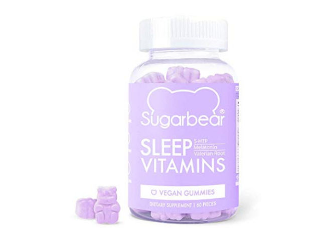 SugarBearHair Sleep Vegan Gummy Vitamins com Melatonina 