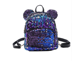 BYDI Mini Mochila de Paetês com Orelhinhas