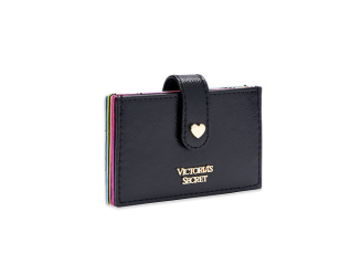Victoria’s Secret Porta Cartão Sanfonado Rainbow Preto