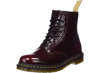 Dr. Martens Bota Coturno Inglês 1460 Couro Vegano Cherry Red