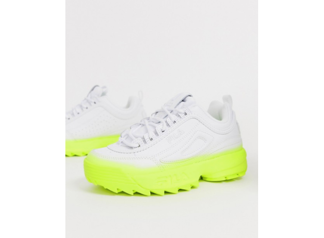 Tênis FILA Disruptor 2 Branco Bright Fades Verde Neon