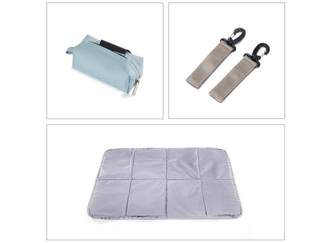 SoHo Designs Mochila de Maternidade Multifuncional Azul com Acessórios