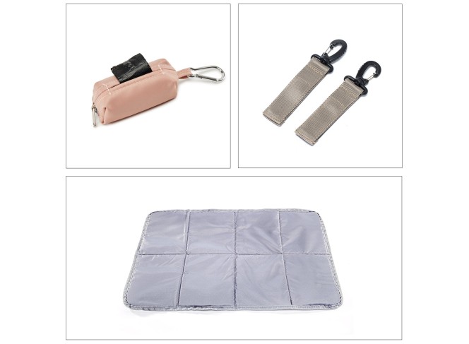 SoHo Designs Mochila de Maternidade Multifuncional Rosa com Acessórios