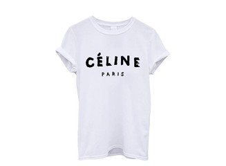Camiseta T-shirt Céline Paris Branca