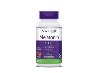 Natrol Suplemento de Melatonina 10mg Fast Dissolve Sabor Morango (60 Comprimidos)